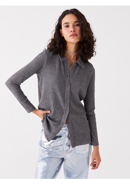 Yeni Sezon Düz Uzun Kollu Kadın Gömlek