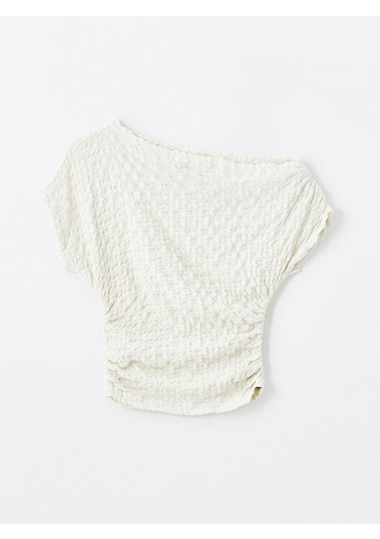 Yeni Sezon Kayık Yaka Dokulu Kadın Bluz indirimleri