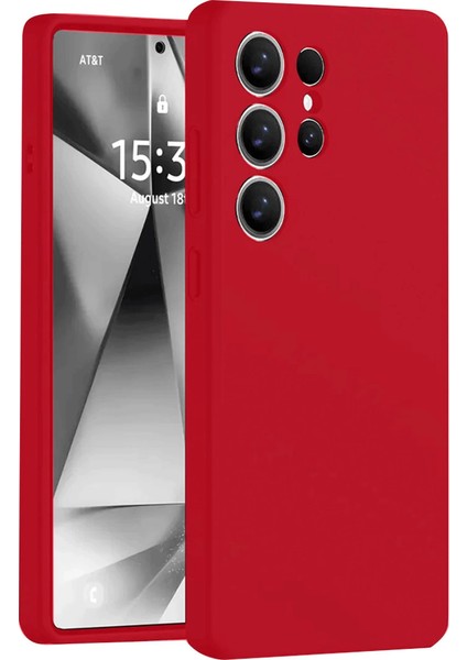 S25 Kılıf Nano Içi Kadife Silikon - Kırmızı
