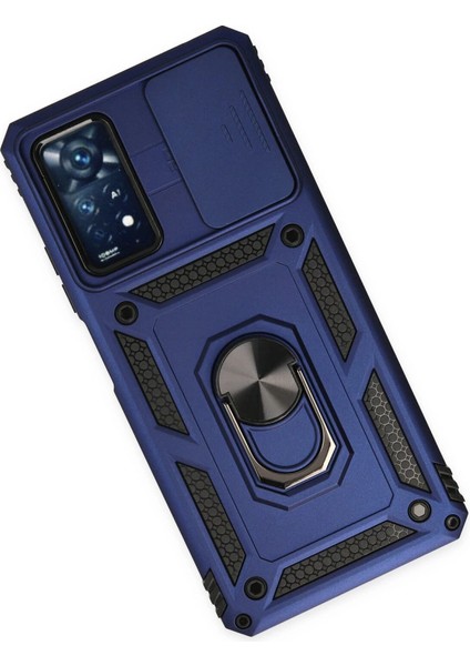 Redmi Note 11 Kılıf Pars Lens Yüzüklü Silikon - Lacivert modelleri