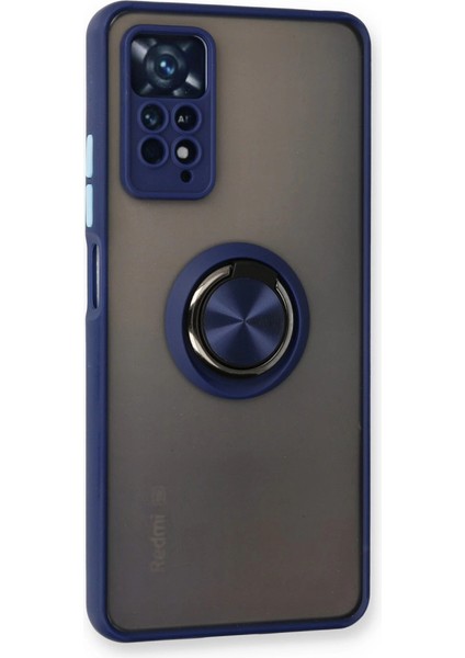 Redmi Note 11 Kılıf Montreal Yüzüklü Silikon Kapak - Lacivert fiyatları