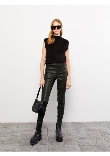 Yeni Sezon Ekstra Dar Fit Düz Cep Detaylı Kadın Pantolon fiyatları