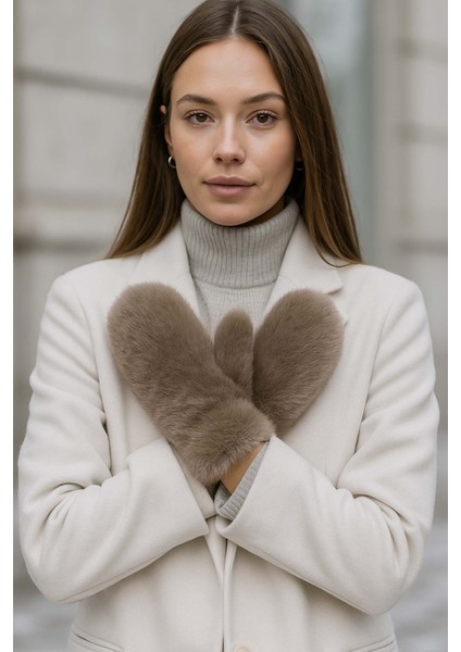 Kadın Peluş Eldiven Eld-32 Vizon fiyatları