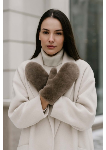 Kadın Peluş Eldiven Eld-32 Vizon modelleri