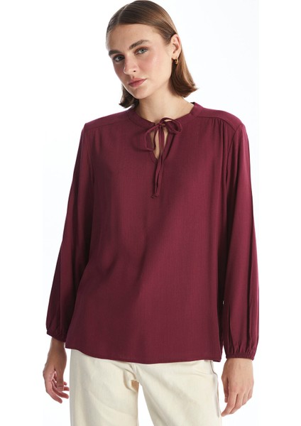 Yeni Sezon Bağlamalı Yaka Kadın Bluz