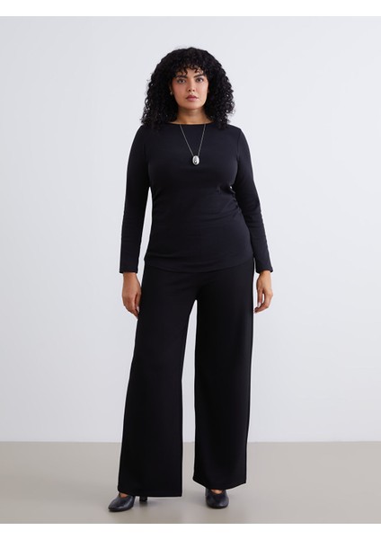 Yeni Sezon Büyük Beden Bisiklet Yaka Büzgülü Bluz modelleri