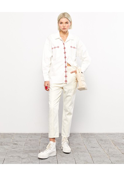 Yeni Sezon Standart Fit Düz Gabardin Kadın Pantolon fırsatları