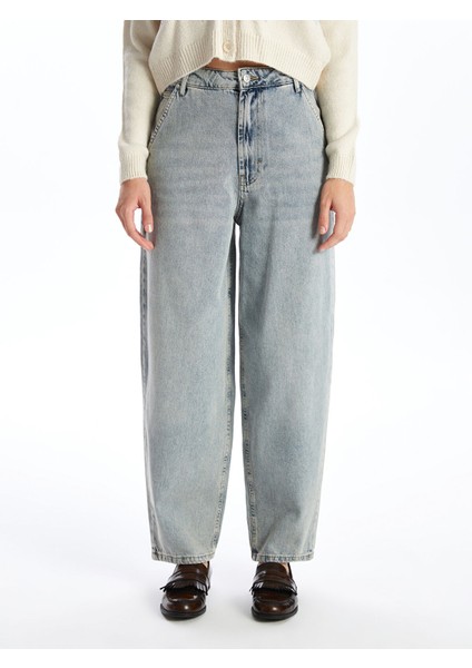 Yeni Sezon Balloon Fit Kadın Jean Pantolon modelleri