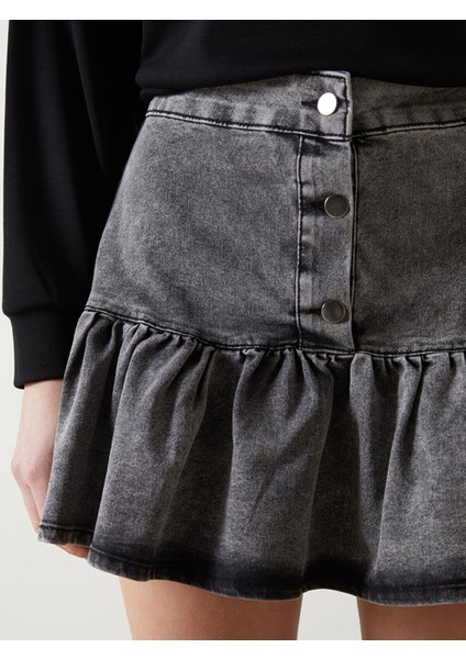 Yeni Sezon Standart Fit Kadın Jean Etek modelleri