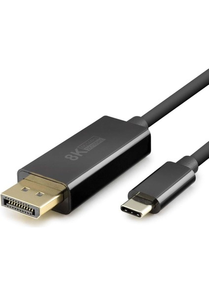 Type-C To Dısplay Kablo 8k 60Hz Pvc 1.8m Siyah HDX7858