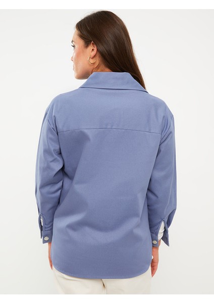 Yeni Sezon Önden Düğme Kapamalı Düz Uzun Kollu Hamile Gömlek indirimleri