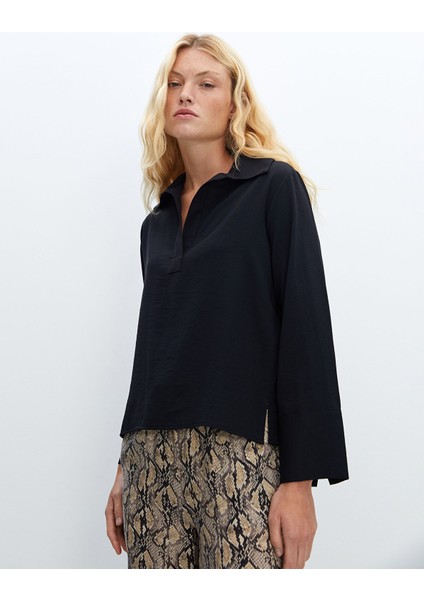 Yeni Sezon Gömlek Yaka Kadın Bluz