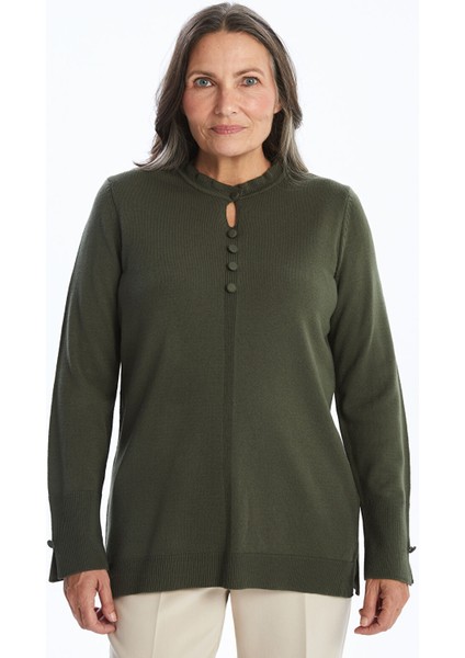 Yeni Sezon Bisiklet Yaka Kadın Triko Kazak