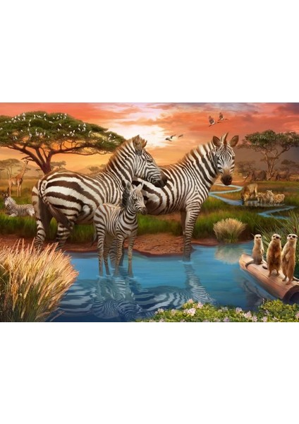 Zebra 500 Parça Puzzle - 17376 - 48.2 x 35.5 cm