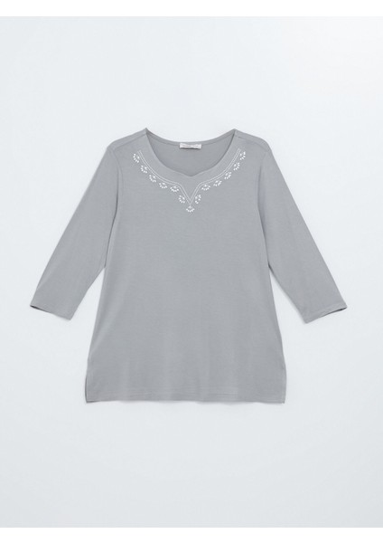 Yeni Sezon V Yaka Parlak Taşlı Kadın Bluz indirimleri