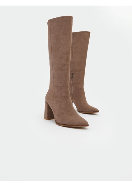 Yeni Sezon Süet Görünümlü Kadın Çizme modelleri