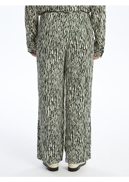 Yeni Sezon Beli Lastikli Desenli Kadın Pantolon fırsatları