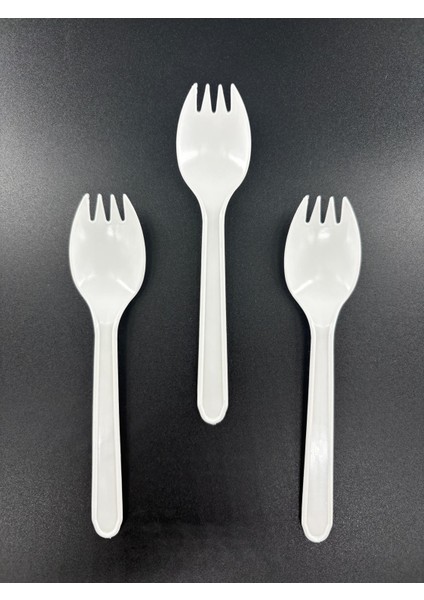 Çatallı Kaşık Beyaz- 100'LÜ Paket