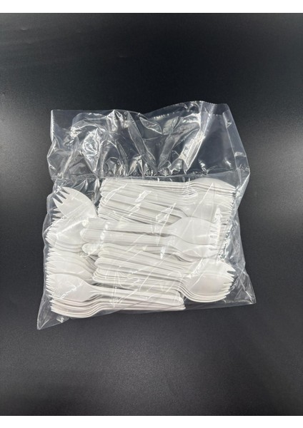 Çatallı Kaşık Beyaz- 100'LÜ Paket modelleri