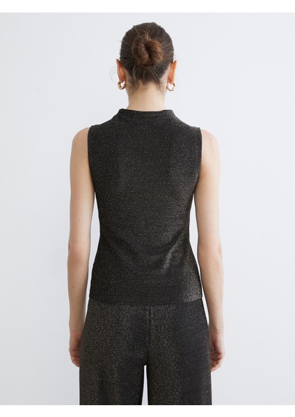 Yeni Sezon Dik Yaka Parlak Görünümlü Bluz fırsatları