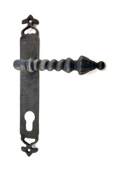 Antika Tarz Dekoratif Pirinç Burma Yale Kapı Kolu - 247X35 Mm, Oksit