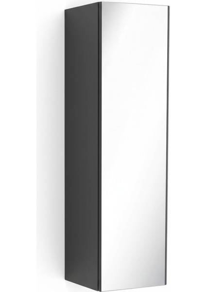 Drop 130 cm Boy Dolabı Ön Kapak Aynalı Antrasit