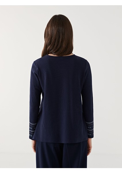 Yeni Sezon Bisiklet Yaka Desenli Kadın Bluz fırsatları