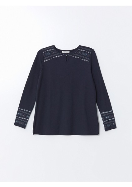 Yeni Sezon Bisiklet Yaka Desenli Kadın Bluz indirimleri