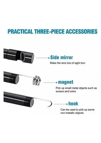 Vtn-02 Endoskop Yılan Video Kamera Led’li 2 Metre 7 mm Sert Kablo Su Geçirmez indirimleri