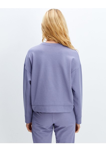 Yeni Sezon Bisiklet Yaka Oversize Kadın Sweatshirt fırsatları