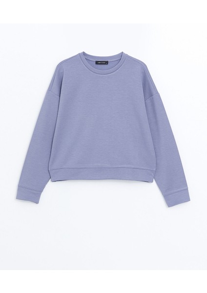 Yeni Sezon Bisiklet Yaka Oversize Kadın Sweatshirt indirimleri