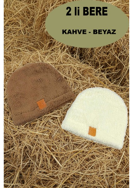 2li Paket Peluş Welsoft Yumuşak Bere Gülen Yüz Etiketli Yeni Doğan Bebek Çocuk Bere