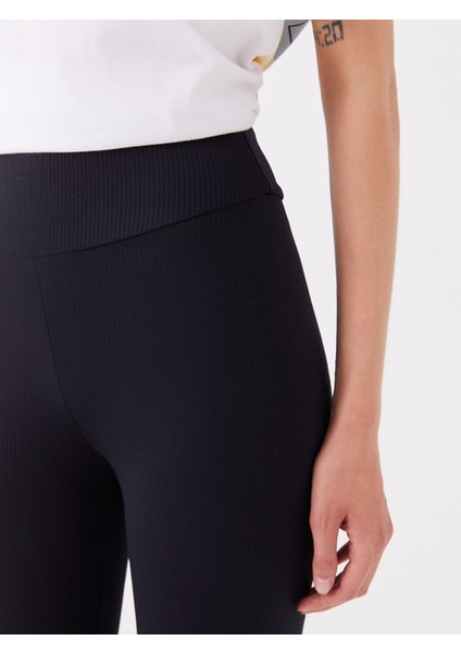 Yeni Sezon Kadın Beli Lastikli Düz Tayt modelleri