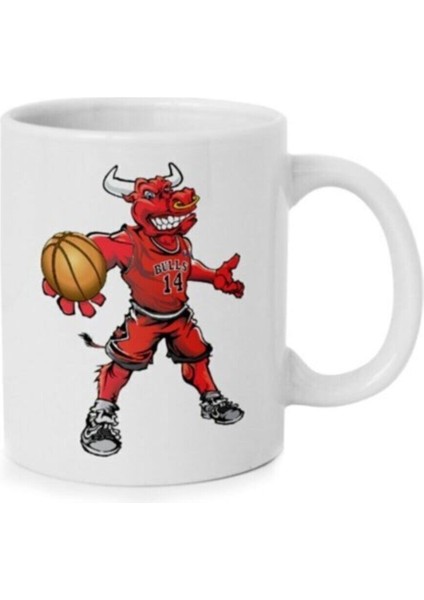 Nba Chicago Bulls Maskot Beyaz Kupa Bardak