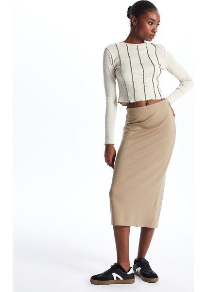 Yeni Sezon Kadın Dar Fit Düz Etek