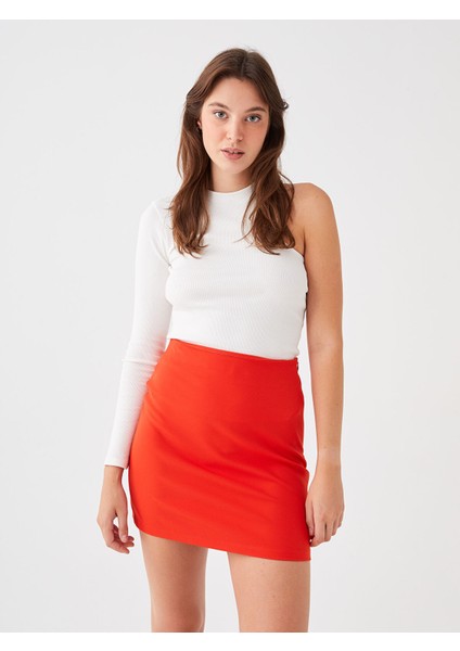 Yeni Sezon Kadın Beli Fermuarlı Düz Mini Etek fiyatları