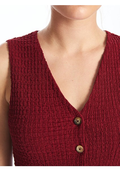 Yeni Sezon V Yaka Dokulu Kadın Yelek modelleri