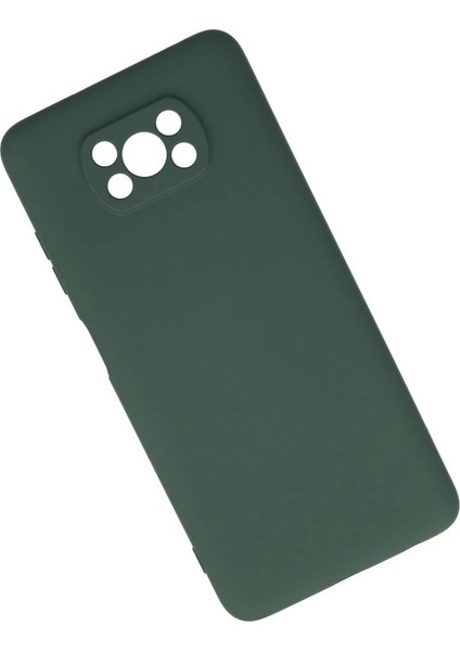 Pocophone X3 Kılıf Nano Içi Kadife Silikon - Koyu Yeşil fiyatları