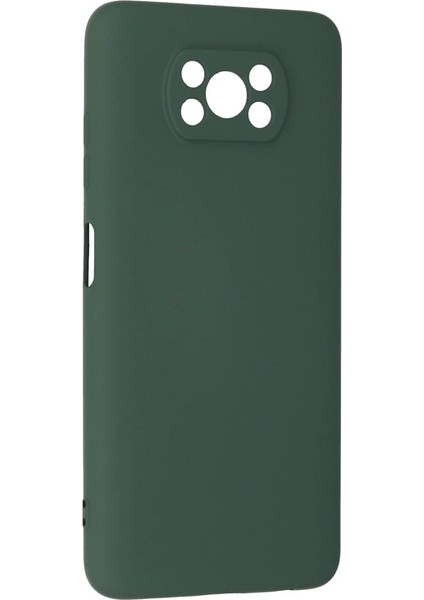 Pocophone X3 Kılıf Nano Içi Kadife Silikon - Koyu Yeşil modelleri
