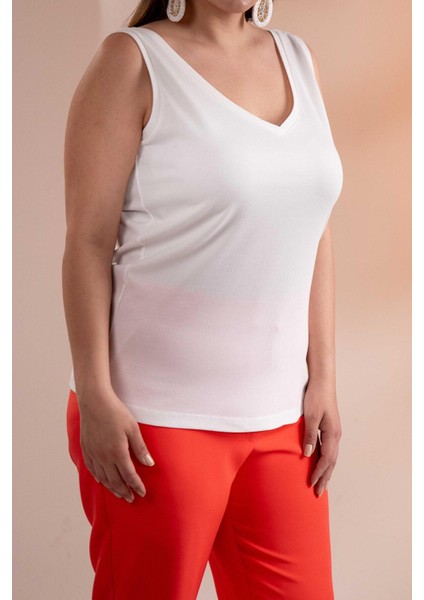 Kadın 1222564 Kalın Askılı Beyaz Bluz modelleri