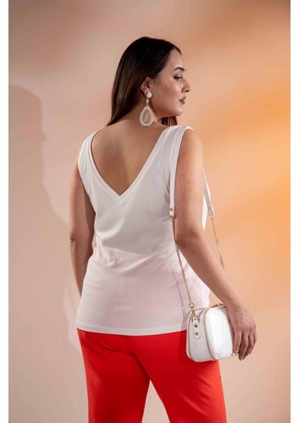 Kadın 1222564 Kalın Askılı Beyaz Bluz indirimleri