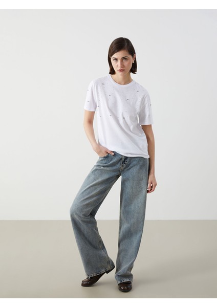 Yeni Sezon Wideleg Kadın Jean Pantolon