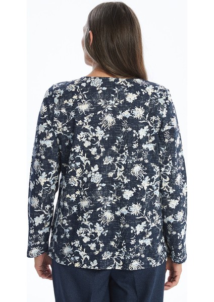 Yeni Sezon Bisiklet Yaka Desenli Kadın Bluz fırsatları