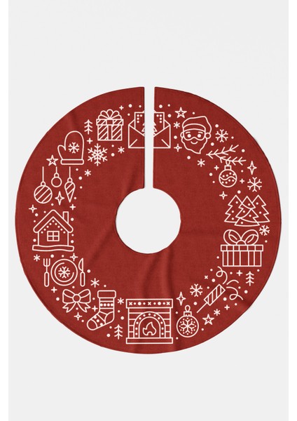 Noel Temalı Yılbaşı Beyaz Yılbaşı Figürleri Çam Ağacı Örtüsü modelleri