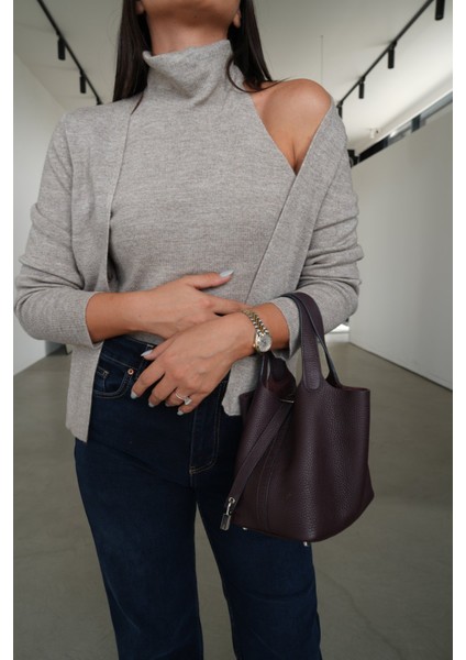 Kendinden Balıkçı Yaka Body Detaylı Triko Hırka fiyatları