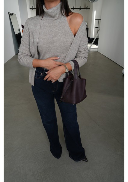 Kendinden Balıkçı Yaka Body Detaylı Triko Hırka indirimleri