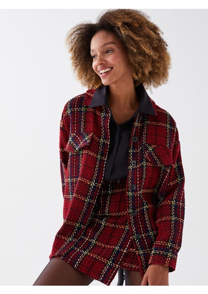 Yeni Sezon Önden Düğme Kapamalı Ekose Uzun Kollu Kadın Gömlek fiyatları