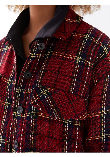 Yeni Sezon Önden Düğme Kapamalı Ekose Uzun Kollu Kadın Gömlek indirimleri