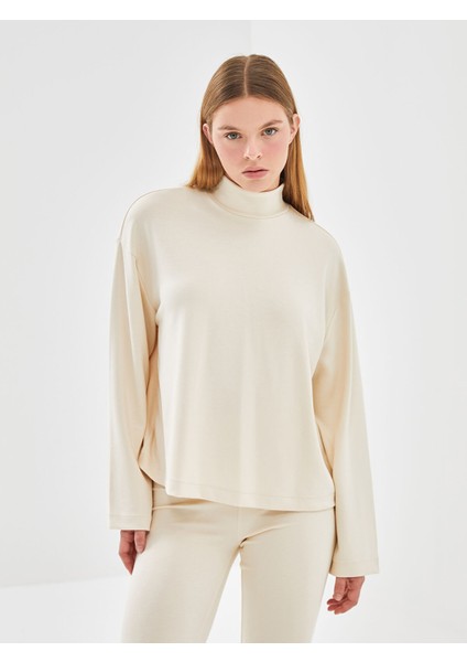 Yeni Sezon Dik Yaka Oversize Kadın Sweatshirt