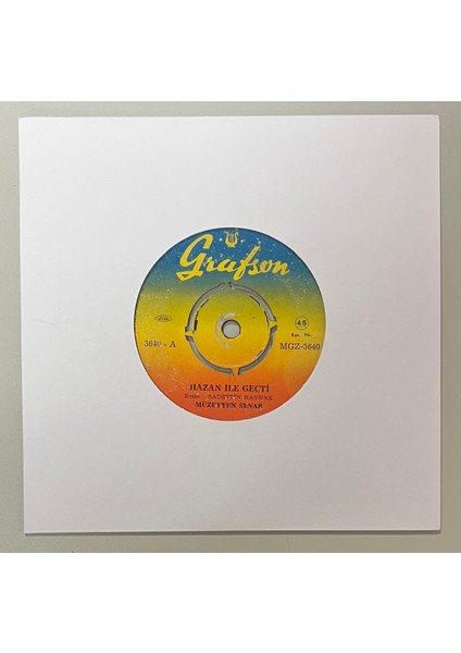 Müzeyyen Senar Hazan Ile Geçti - Cana Rakibi Handan Edersin 45 Lik Plak (Orjinal Dönem Baskı Plak)